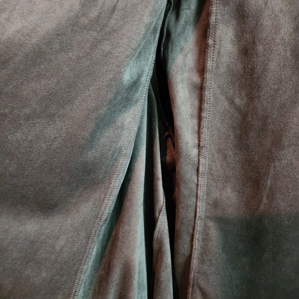 TORRID Fall Green Soft Faux Suede Drape Front Jacket Size 1 - Picture 7 of 7